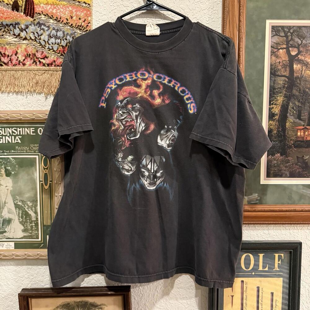Vintage 1998 RARE Kiss Catalog Psycho Circus Rock Band Tour Shirt Size Men’s XL